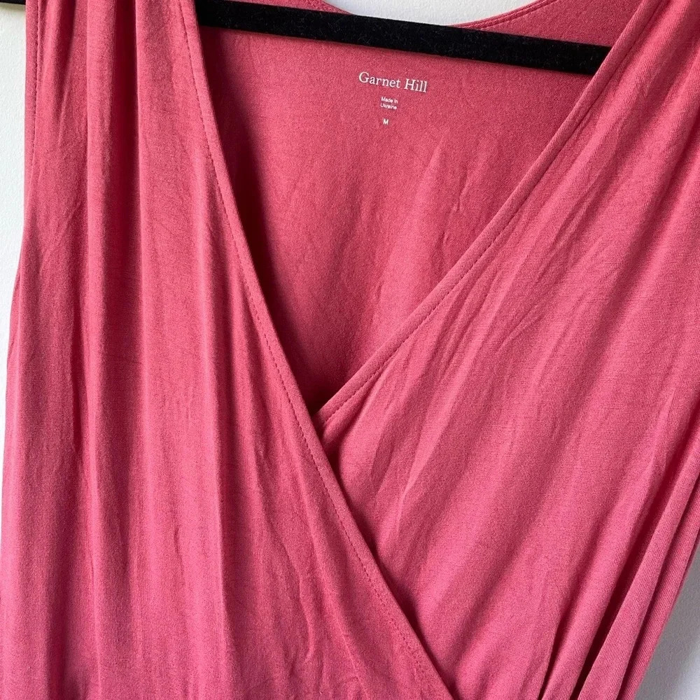 🚩Final Sale
Garnet Hill | Faux Wrap Sleeveless Dress Size Medium - Picture 3 of 4